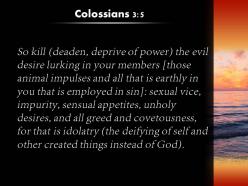 Colossians 3 5 therefore whatever belongs powerpoint church sermon