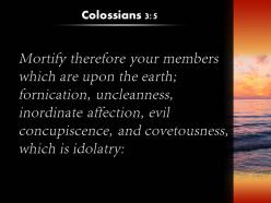 Colossians 3 5 therefore whatever belongs powerpoint church sermon