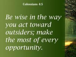 Colossians 4 5 the most of every opportunity powerpoint church sermon