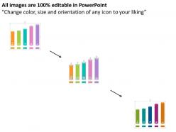 Coloumn chart for financial data analysis flat powerpoint design