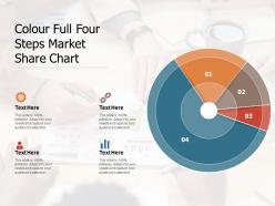 Colour full four steps market share chart