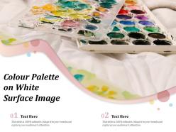 Colour palette on white surface image