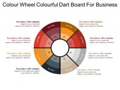 Colour Wheel Colourful Dart Board For Business