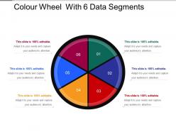 Colour wheel with 6 data segments