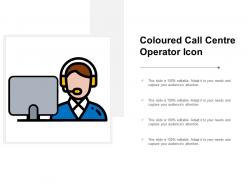 Coloured call centre operator icon