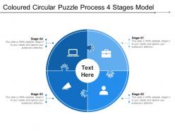 Coloured circular puzzle process 4 stages model