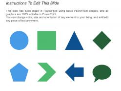 Coloured circular puzzle process 6 stages template