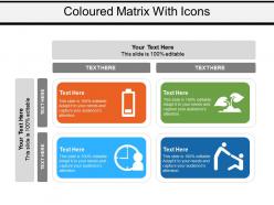 Coloured matrix with icons