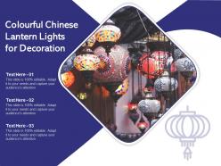 Colourful chinese lantern lights for decoration