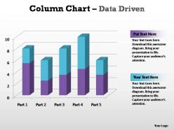 Column chart data driven editable powerpoint templates