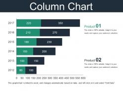 Column chart powerpoint slide show template 2