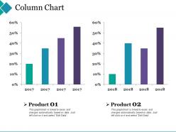 Column chart ppt summary designs download