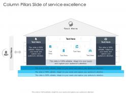 Column pillars slide of service excellence infographic template