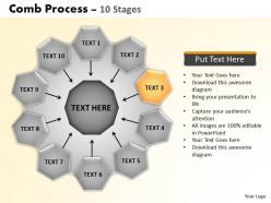 Comb process 10 stages powerpoint slides and ppt templates 0412