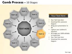 Comb process 10 stages powerpoint slides and ppt templates 0412