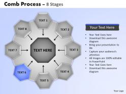 Comb process 8 stages powerpoint slides and ppt templates 0412
