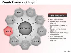 Comb process 9 stages powerpoint slides and ppt templates 0412