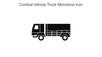 Combat Vehicle Truck Monotone Icon In Powerpoint Pptx Png And Editable Eps Format