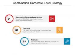 Combination corporate level strategy ppt powerpoint presentation outline example topics cpb