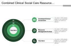 Combined clinical social care resource management actions implementation tools