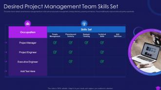 Commencement of an it project desired project management team skills set