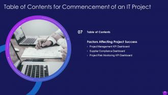 Commencement of an it project powerpoint presentation slides