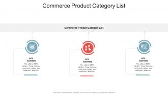Commerce Product Category List In Powerpoint And Google Slides Cpb