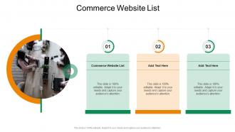 Commerce Website List In Powerpoint And Google Slides Cpb