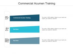 Commercial acumen training ppt powerpoint presentation outline slides cpb