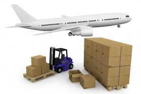 Commercial airlines for goods stock photo
