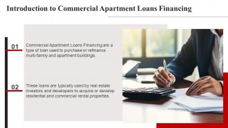 Commercial Apartment Loans Financing powerpoint presentation and google slides ICP Customizable Content Ready