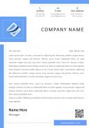 Commercial enterprise letterhead design template