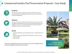 Commercial garden turf preservation proposal case study ppt powerpoint clipart images