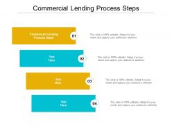 Commercial lending process steps ppt powerpoint presentation gallery clipart images cpb