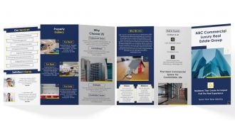 Commercial Luxury Real Estate Brochure Trifold