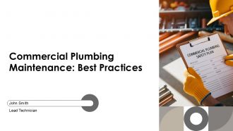 Commercial Plumbing Maintenance Best Practices PPT Demonstration AT