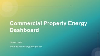 Commercial Property Energy Dashboard PPT Information VA