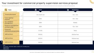 Commercial Property Supervision Services Proposal Powerpoint Presentation Slides Captivating Adaptable