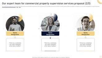 Commercial Property Supervision Services Proposal Powerpoint Presentation Slides Template Pre-designed
