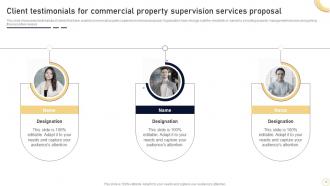 Commercial Property Supervision Services Proposal Powerpoint Presentation Slides Slides Pre-designed