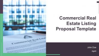 Commercial Real Estate Listing Proposal Template PPT Graphics ACP