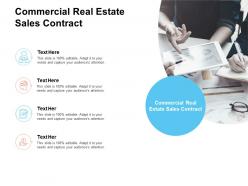 Commercial real estate sales contract ppt powerpoint presentation model mockup cpb