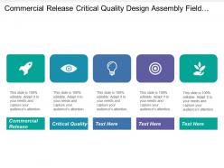 Commercial release critical quality design assembly field call rate