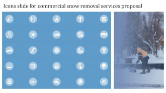 Commercial Snow Removal Services Icons Slide For Commercial Snow Removal Services Proposal