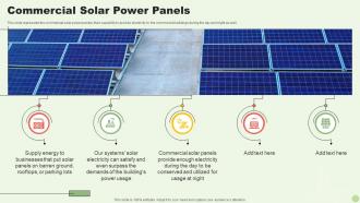 Commercial Solar Power Panels Green Energy Resources Ppt Slides Files