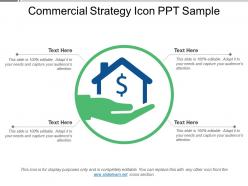 Commercial strategy icon ppt sample
