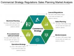 Commercial strategy regulations sales planning market analysis