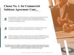 Commercial sublease agreement template powerpoint presentation slides