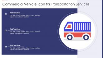 Commercial Vehicle Icon For Transportation Services