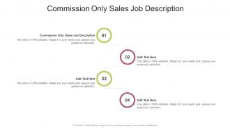 Commission Only Sales Job Description In Powerpoint And Google Slides Cpb
